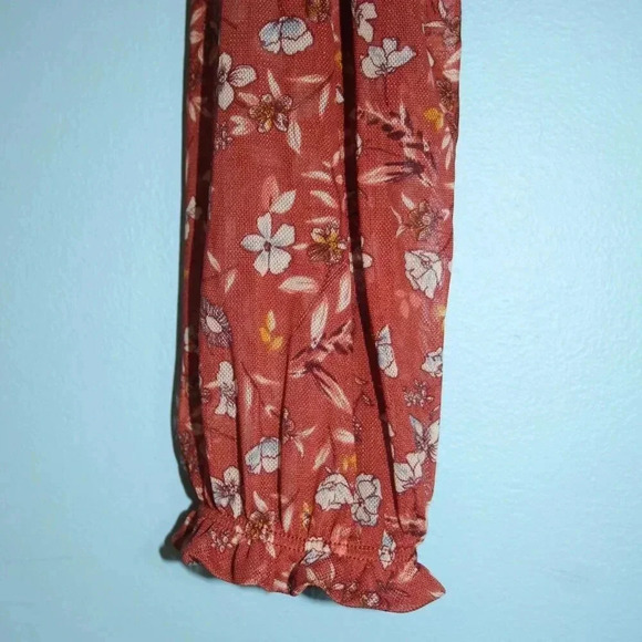 Almost Famous Floral Blouse Top Multicolor Sized Medium - Picture 5 of 15